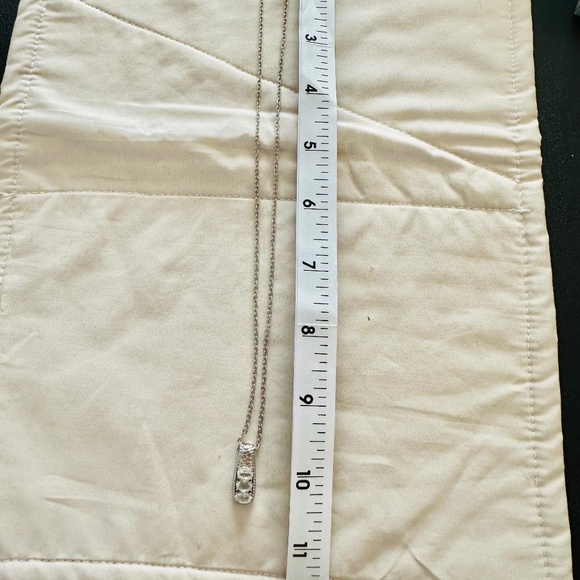 Stainless Steel White Topaz 3 Stone Oval Pendant w/Chain. NWOT - Picture 10 of 15